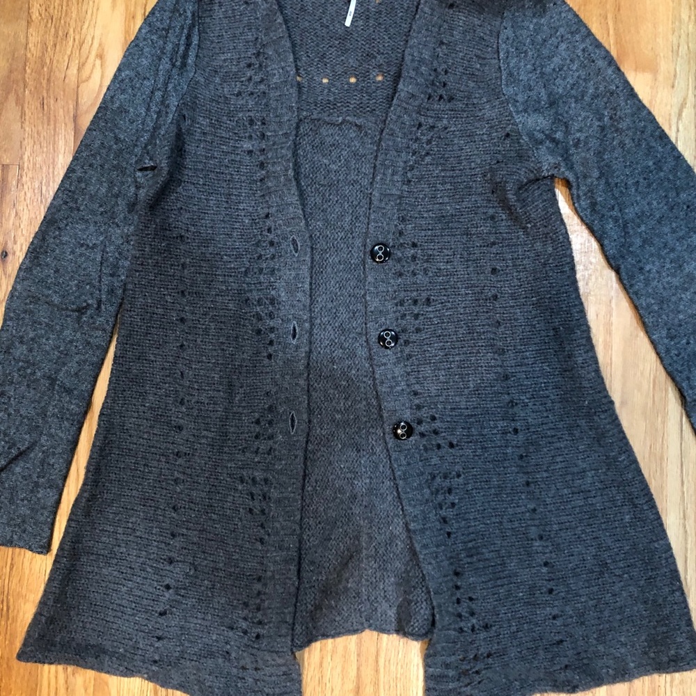 Grey free people long sweater